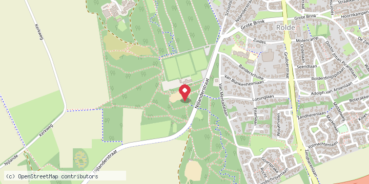 Map showing where Rolde sand drift is